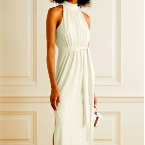 HALSTON Belted Stretch Jersey Gown
